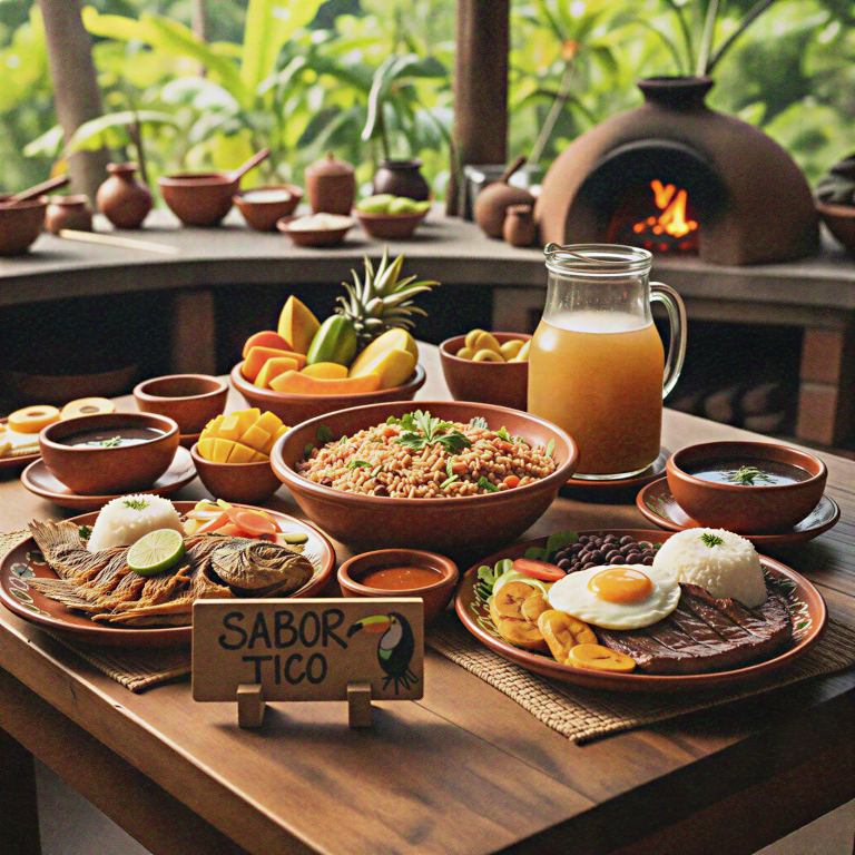 Traditional Costa Rican breakfast