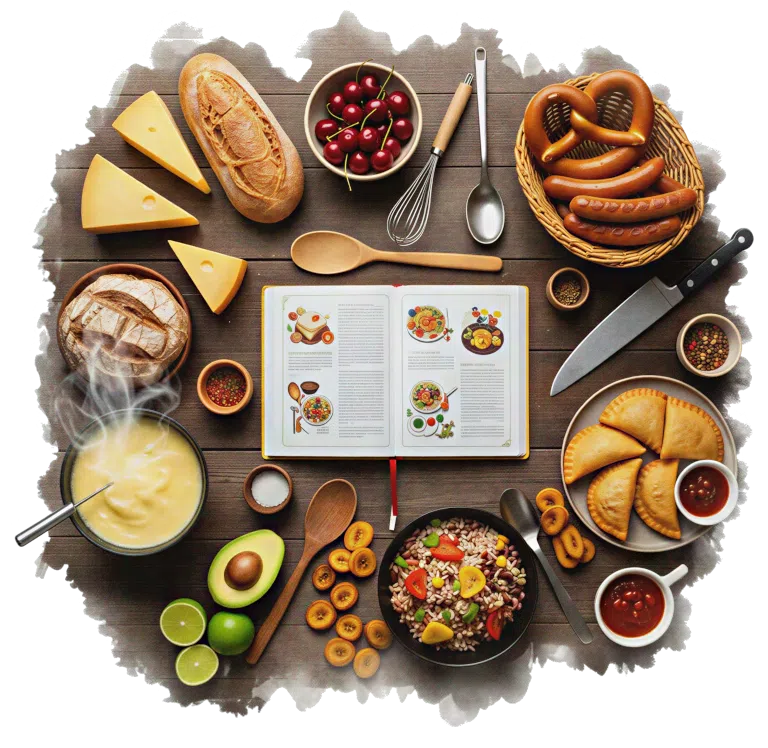 Home 159 Variety of swiss, german, costa rican and colombian food